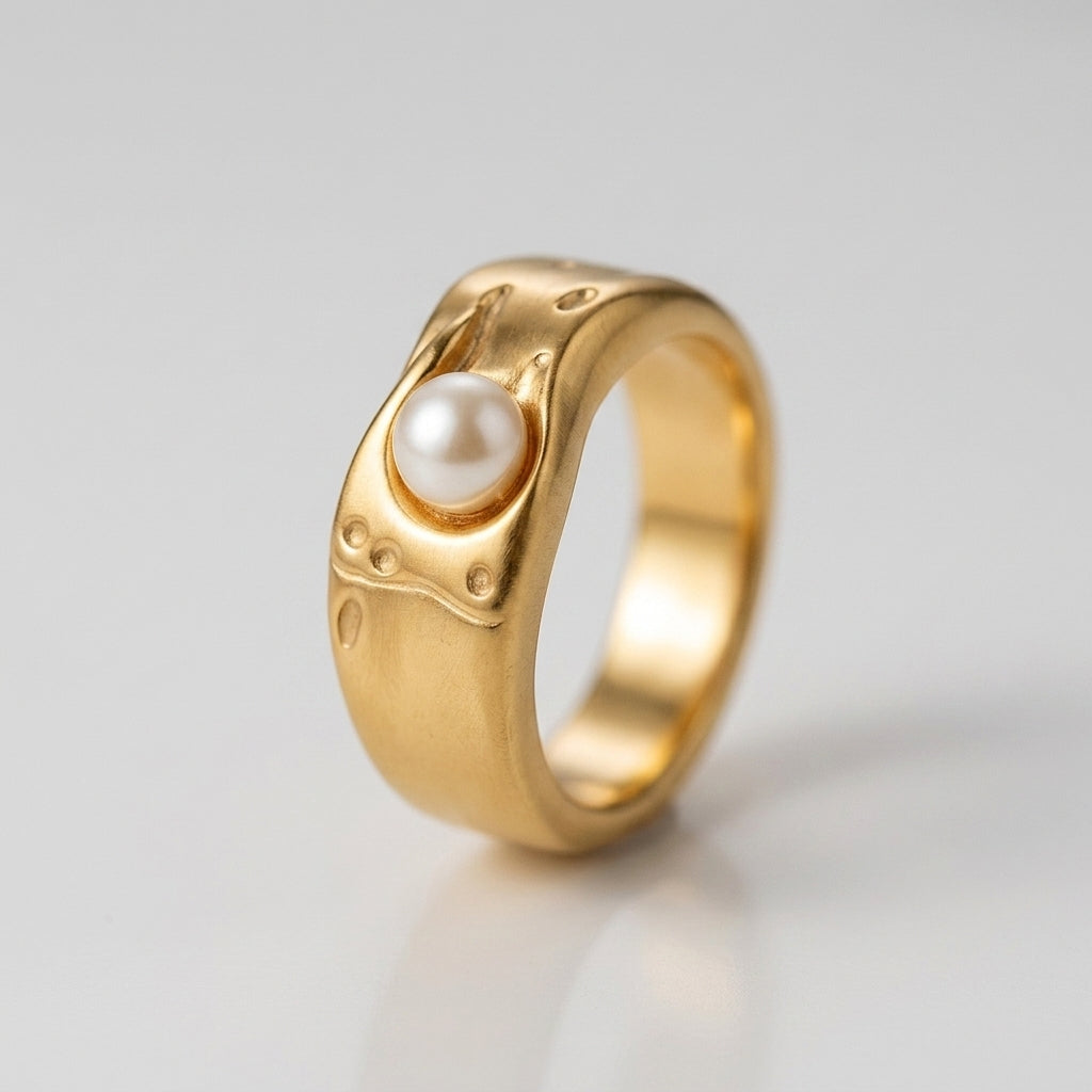 Lava de Oro Pearl Ring