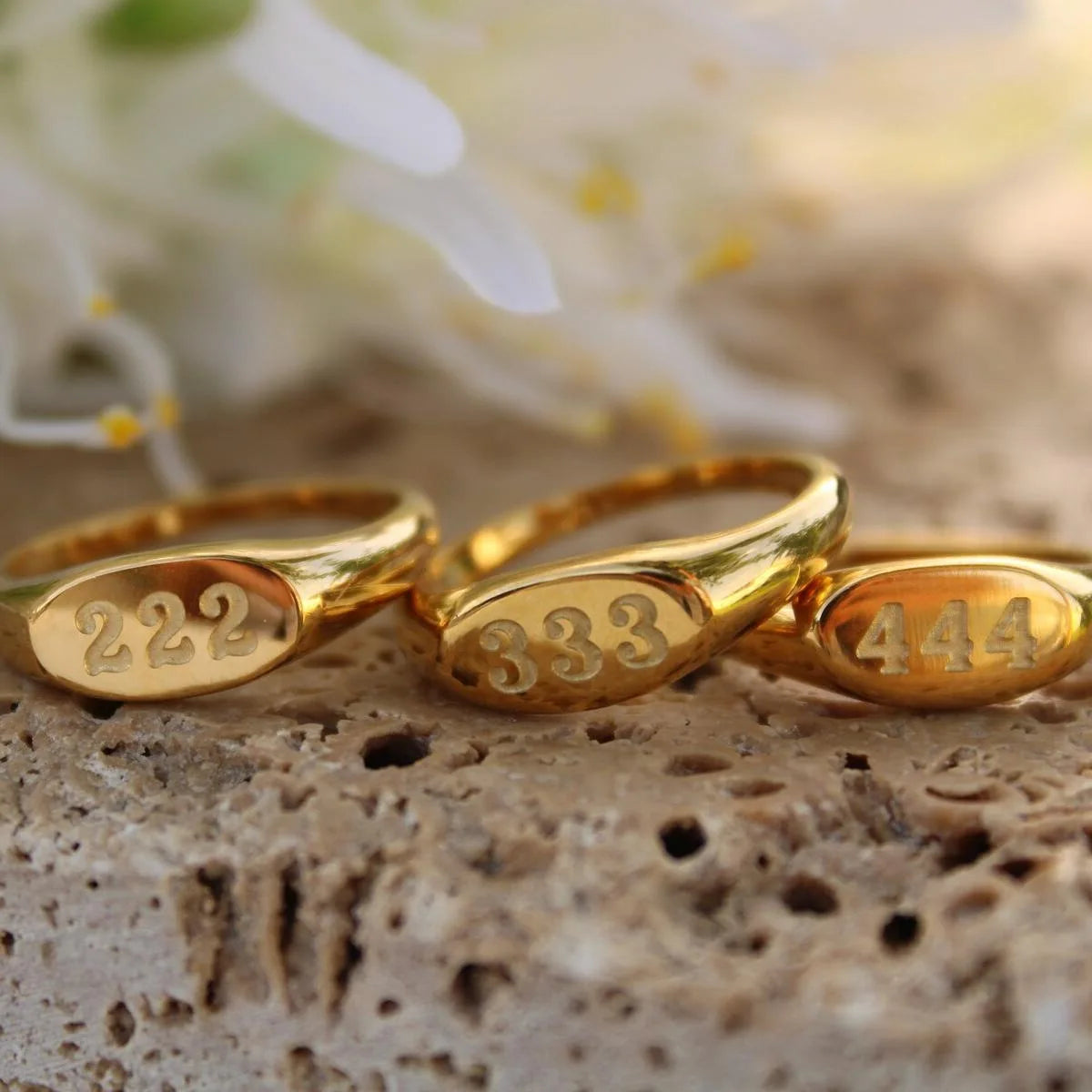 Angelica® Angel Number Signet Ring