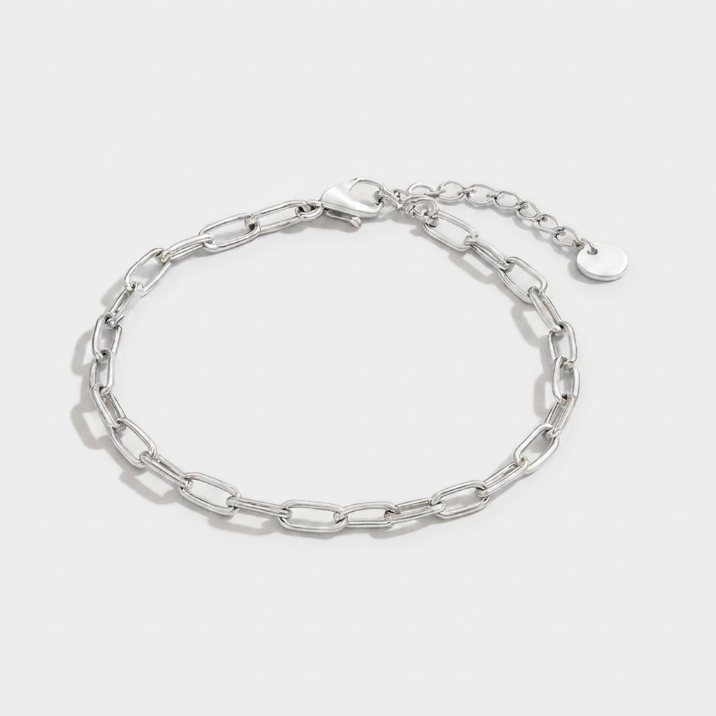 Maui Paperclip Bracelet — Silver