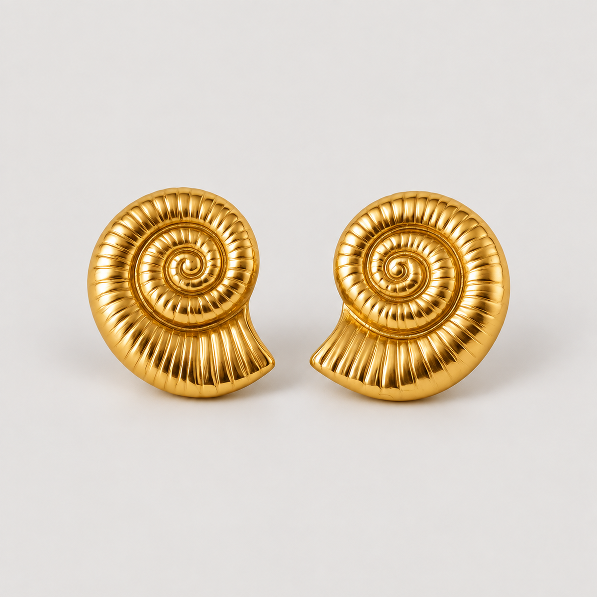 Chunky Shell Earrings — studio product photograph