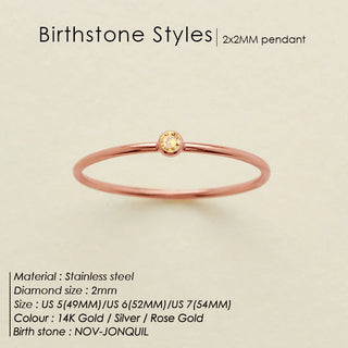 Dainty Birthstone Ring (Bundle)