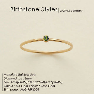 Dainty Birthstone Ring