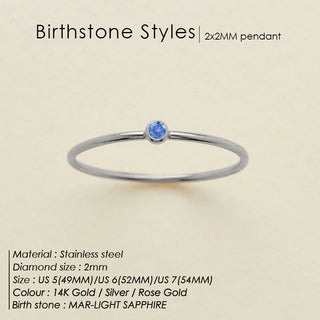 Dainty Birthstone Ring (Bundle)