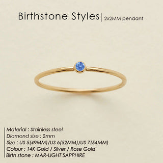 Dainty Birthstone Ring (Bundle)