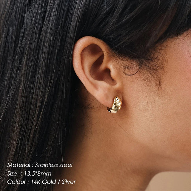 Croissant Huggie Earrings