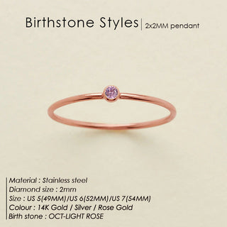 Dainty Birthstone Ring (Bundle)