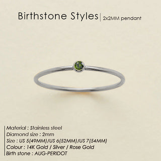 Dainty Birthstone Ring (Bundle)
