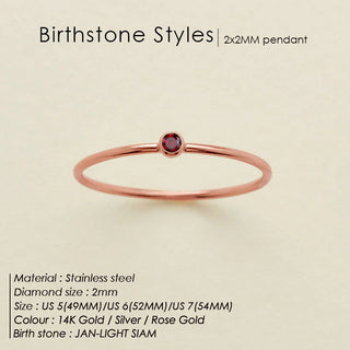 Dainty Birthstone Ring (Bundle)