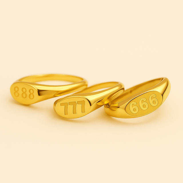 Angelica® Angel Number Signet Ring