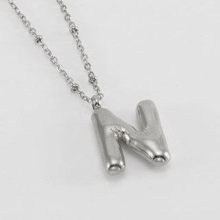 Bubble Letter Initial Necklace (Bundle)