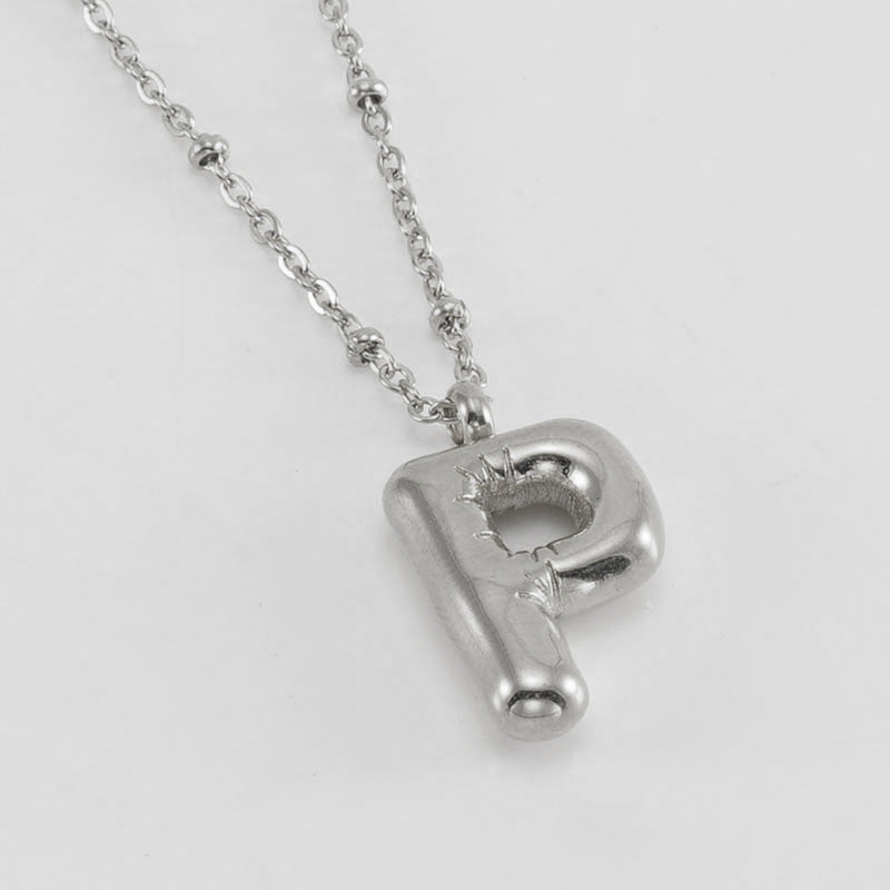 Bubble Letter Initial Necklace (Bundle)