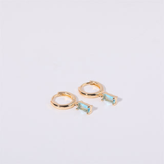 Bella Birthstone Huggies Earrings