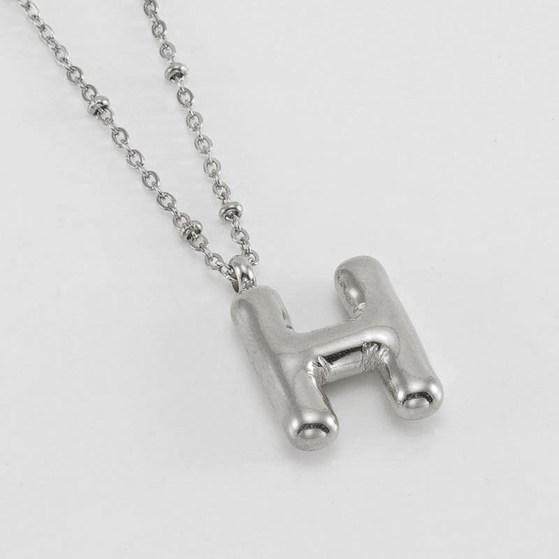 Bubble Letter Initial Necklace (Bundle)