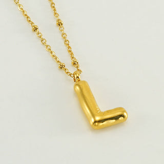 Bubble Letter Initial Necklace (Bundle)