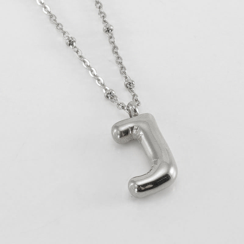 Bubble Letter Initial Necklace (Bundle)
