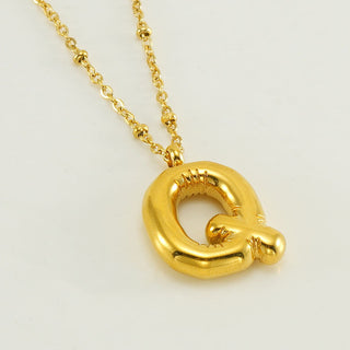 Bubble Letter Initial Necklace (Bundle)