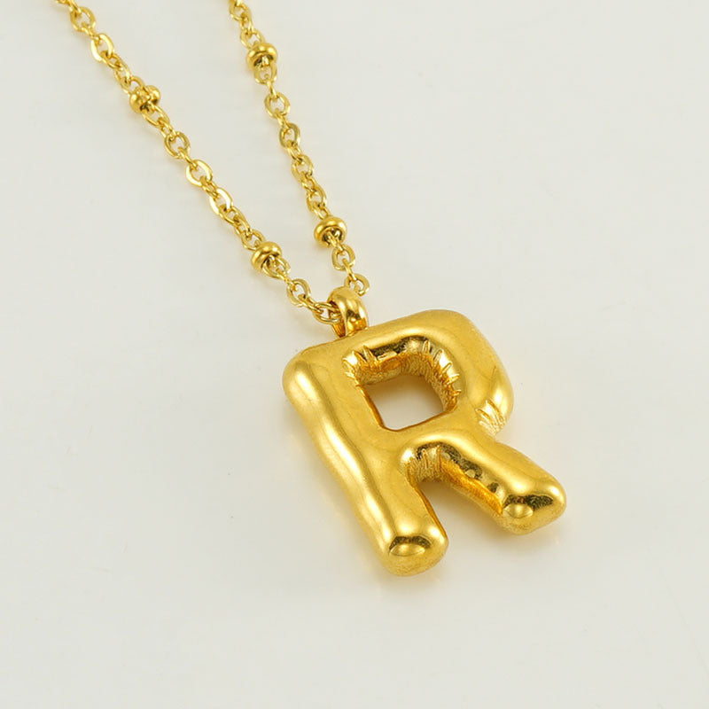 Bubble Letter Initial Necklace (Bundle)