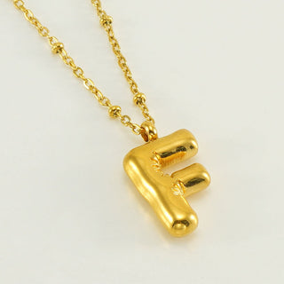 Bubble Letter Initial Necklace (Bundle)
