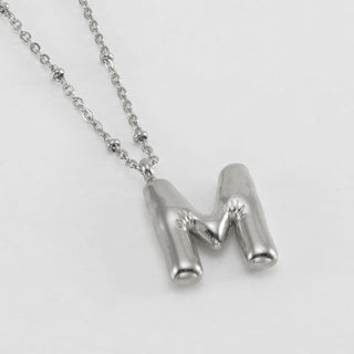 Bubble Letter Initial Necklace (Bundle)