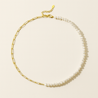 Rhoni Paper Clip Pearl Necklace (Bundle)