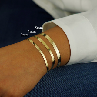 Angelica® Stainless Steel Herringbone Bracelet (Bundle)