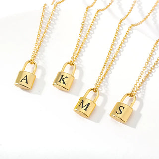Ellie Initial Love Lock Necklace (Bundle)