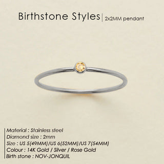 Dainty Birthstone Ring (Bundle)