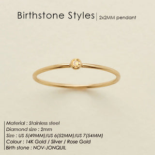 Dainty Birthstone Ring