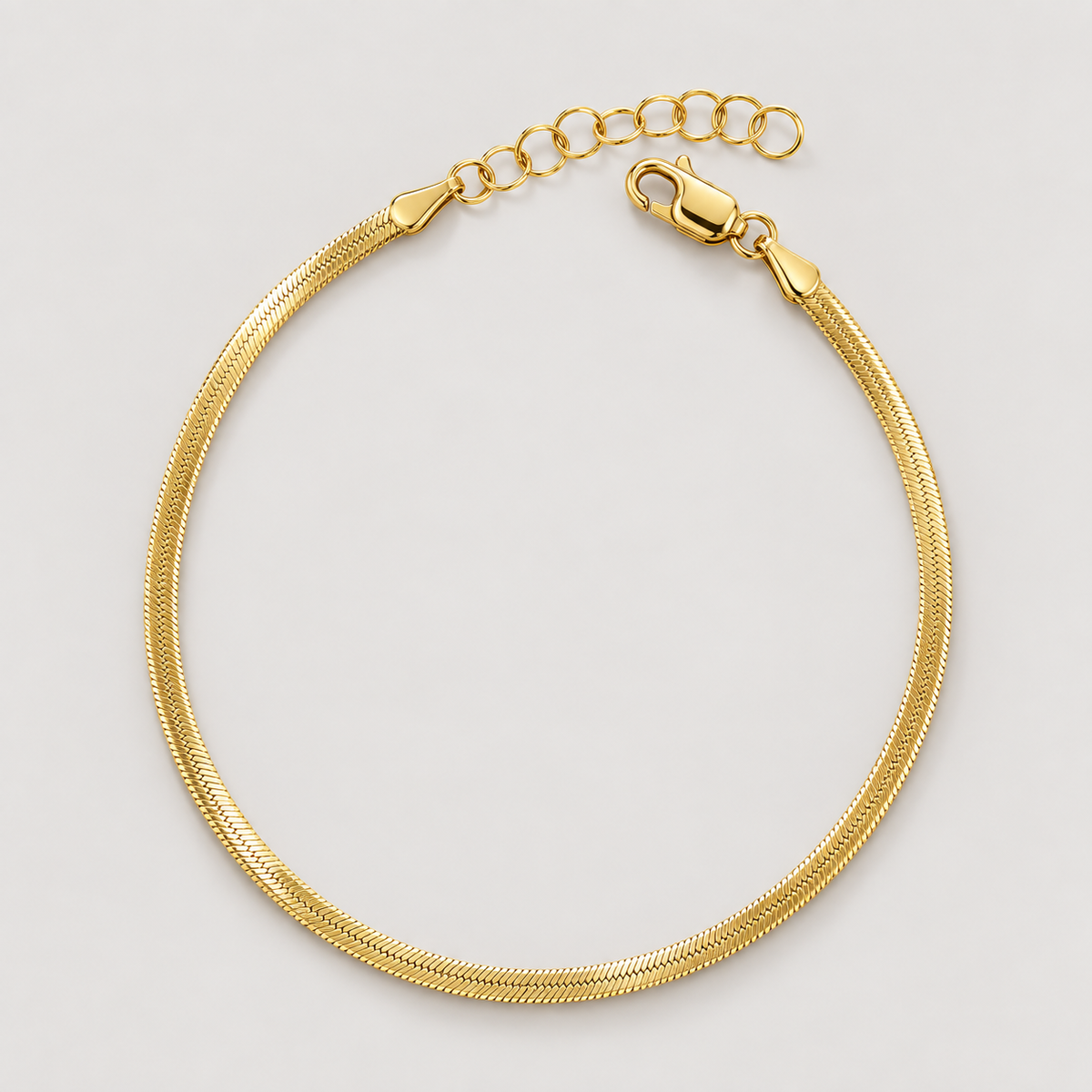 Angelica® Stainless Steel Herringbone Bracelet — studio product photograph