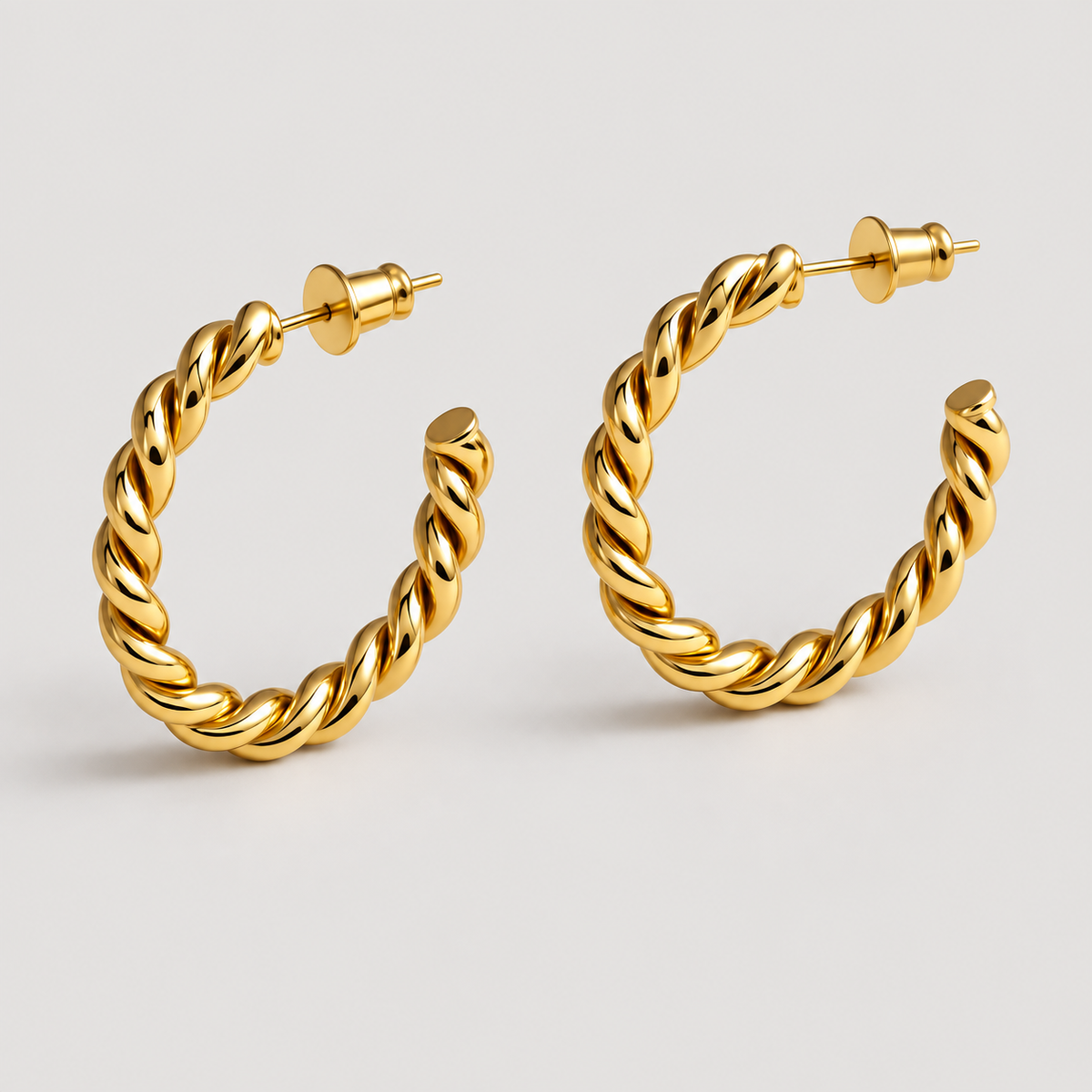 Pastry Hoop Earrings — studio product photograph
