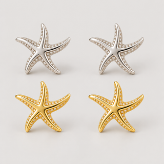 Mini Starfish Earrings — studio product photograph