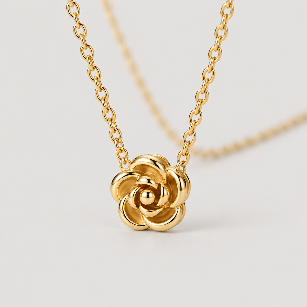 Plumaria Necklace — studio product photograph